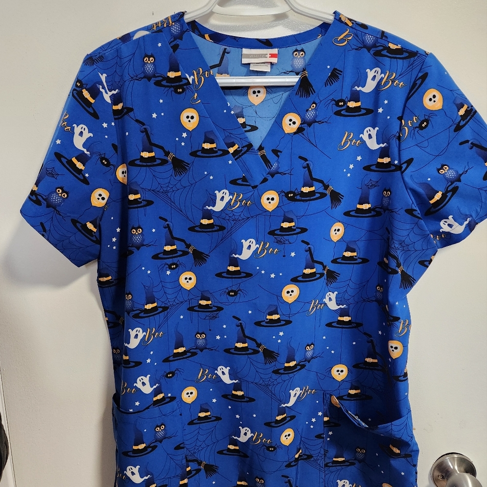 Halloween Scrub Top